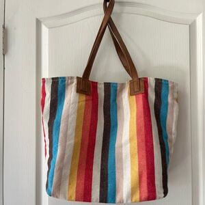 Striped Tote Bag